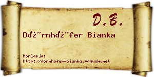 Dörnhöfer Bianka névjegykártya