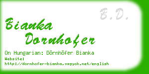 bianka dornhofer business card