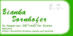 bianka dornhofer business card